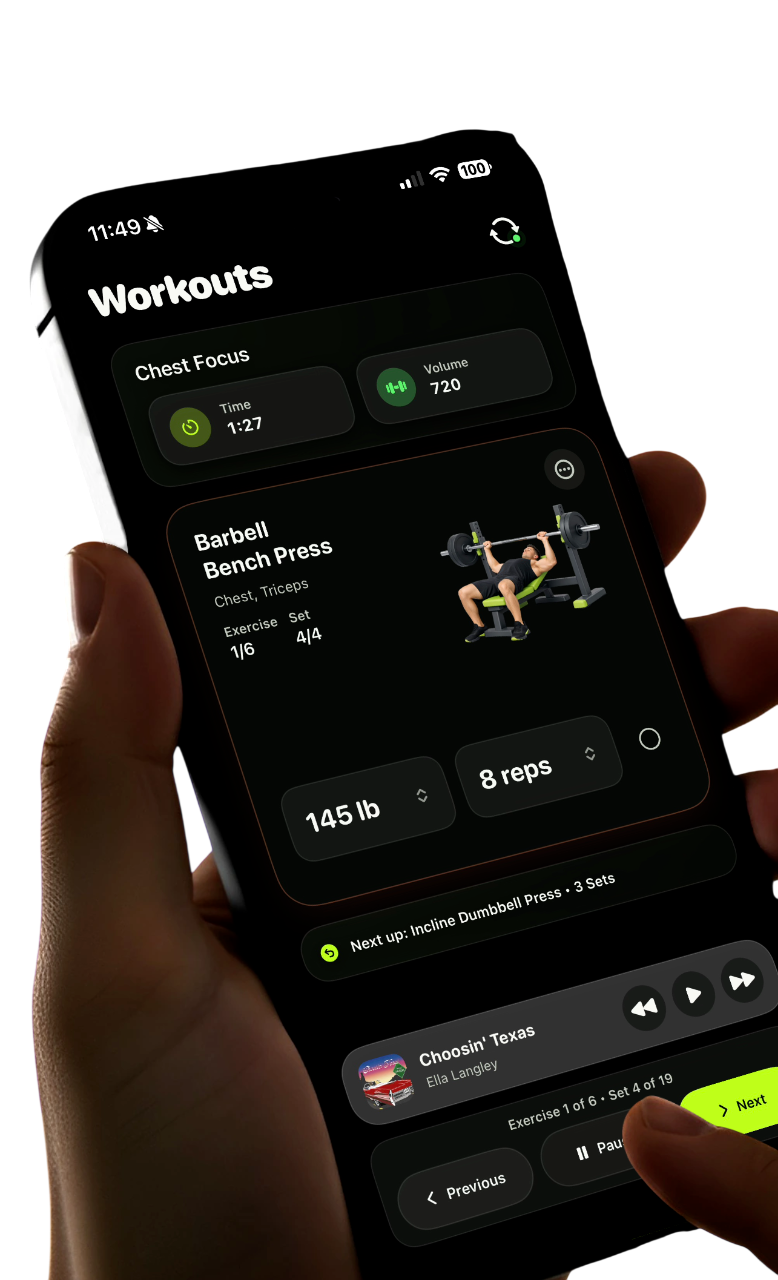 Trackr fast set logging screen